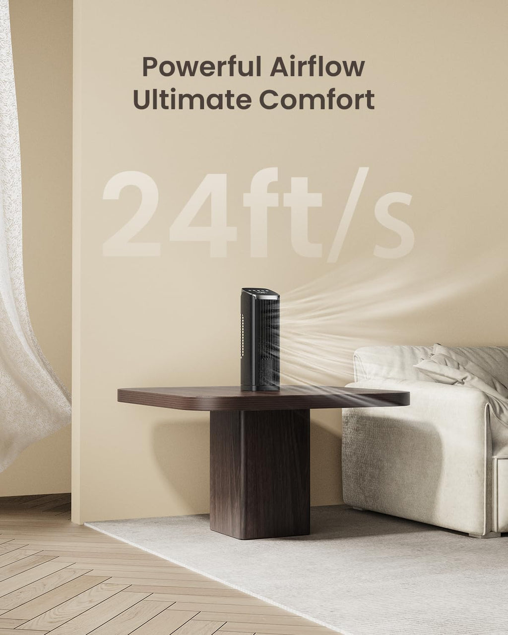 Fan for Bedroom, 13" Tower Fan with Remote