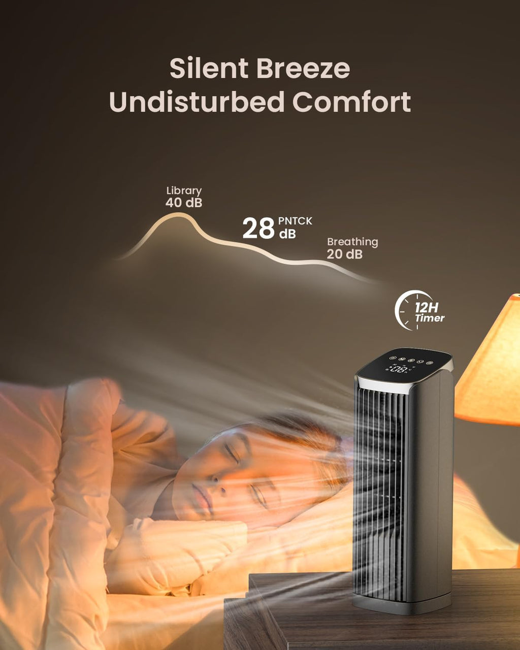 Fan for Bedroom, 13" Tower Fan with Remote
