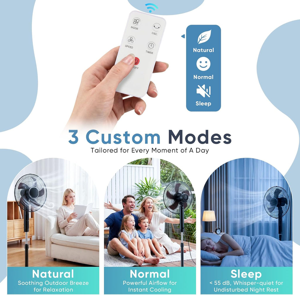 17" Pedestal Fan with Remote