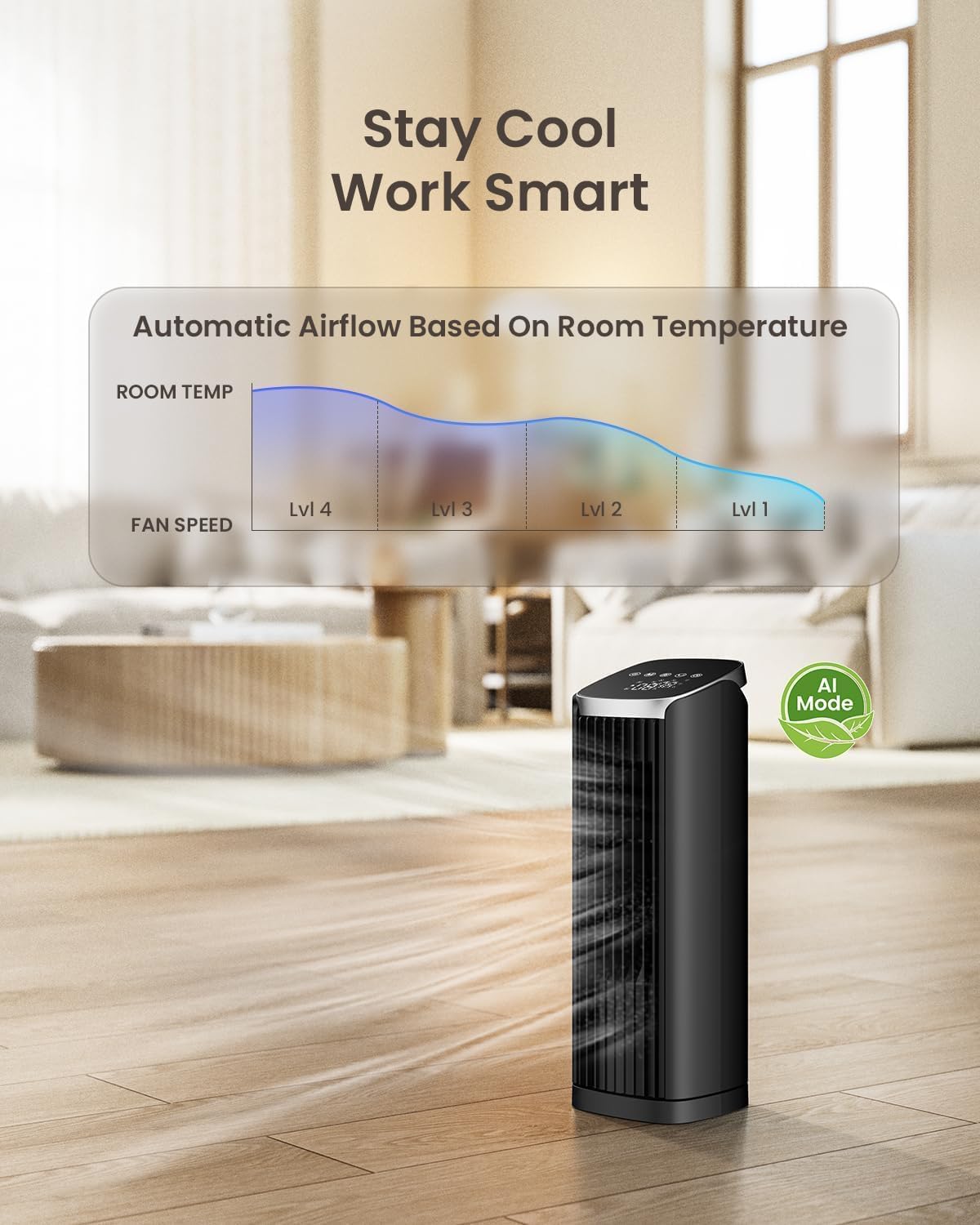 Fan for Bedroom, 13" Tower Fan with Remote
