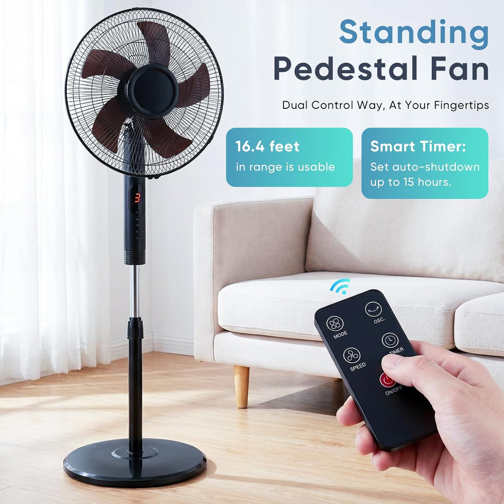 17" Pedestal Fan with Remote
