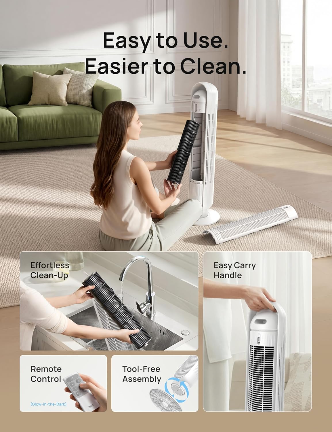 Tower Fan for Bedroom