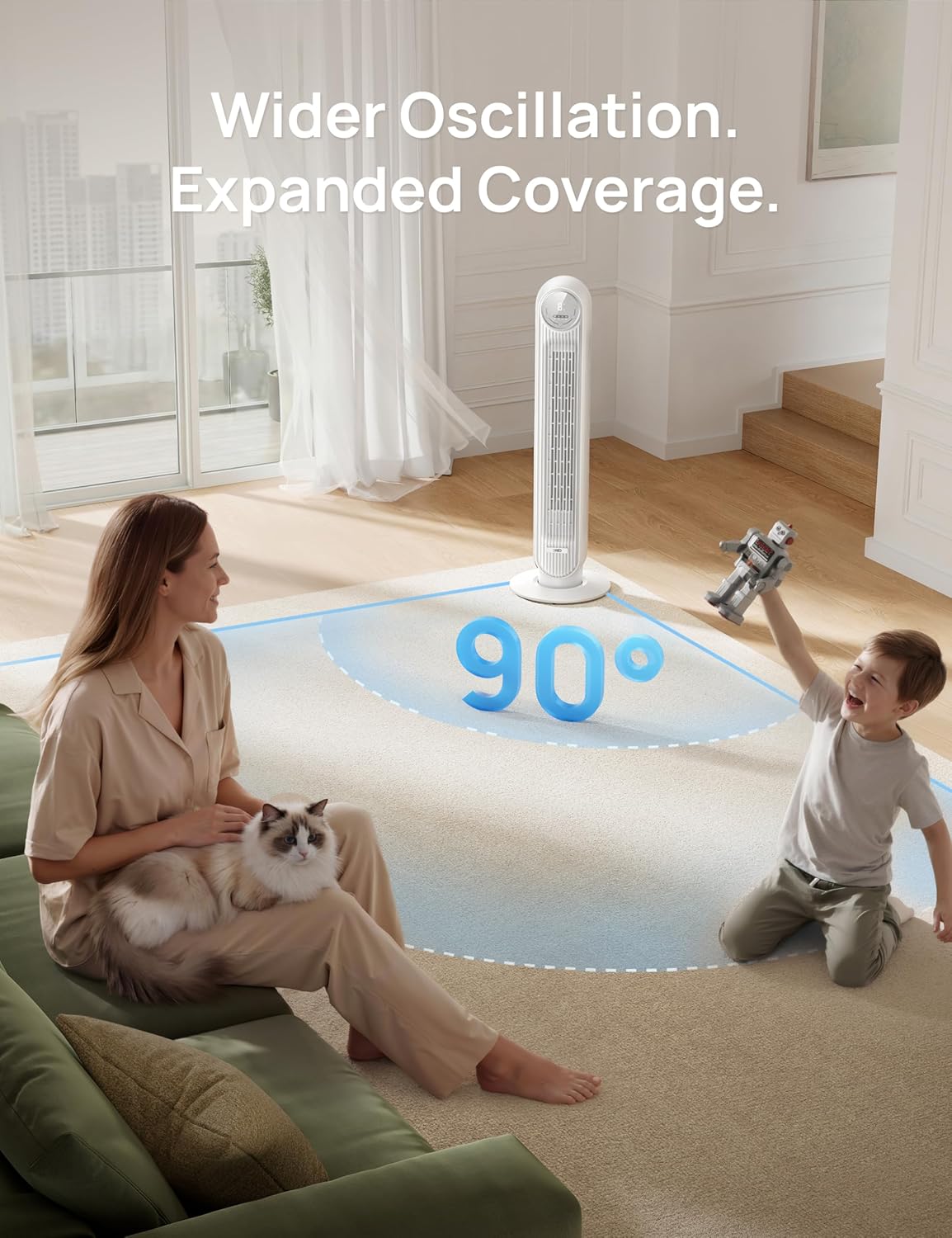 Tower Fan for Bedroom