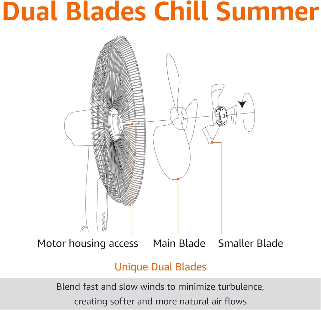 16" Pedestal Fan with Remote for Bedroom