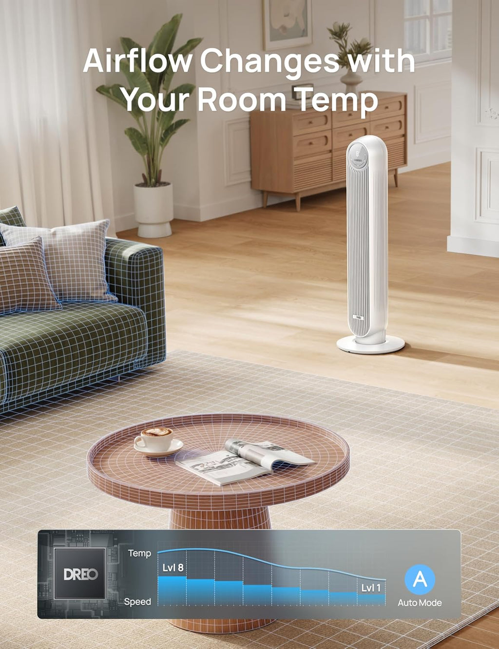 Tower Fan for Bedroom