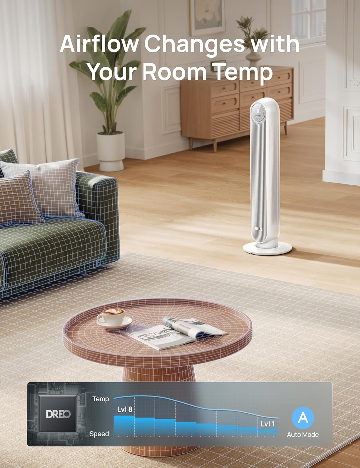 Tower Fan for Bedroom